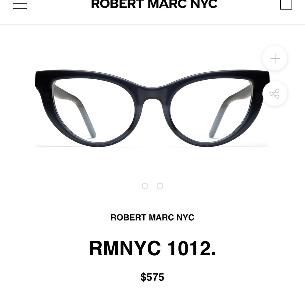 Robert Marc NYC Cat Eye Frame in midnight.